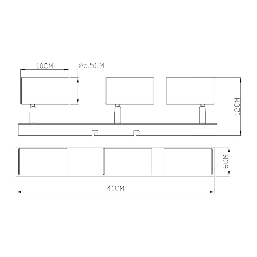 Globo - Reflektorska svjetiljka 3xGU10/35W/230V bijela