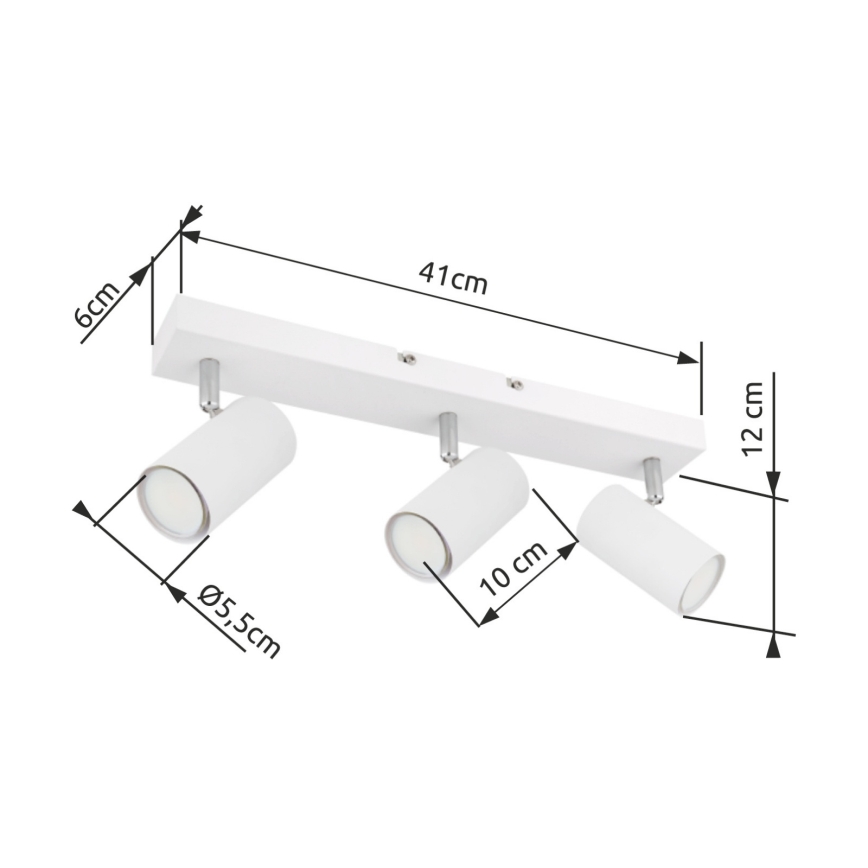Globo - Ugradbena svjetiljka 3xGU10/35W/230V bijela