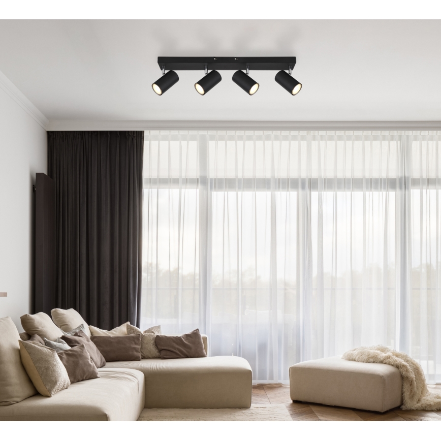 Globo - Ugradbena svjetiljka 4xGU10/35W/230V crna