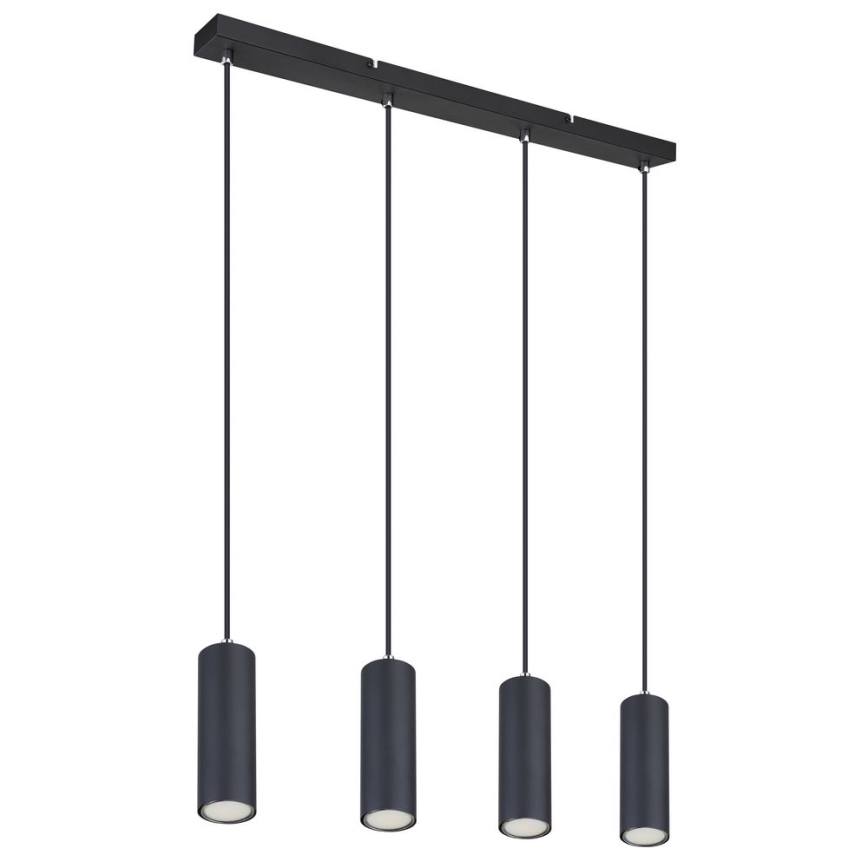 Globo - Luster na užetu 4xGU10/35W/230V crna