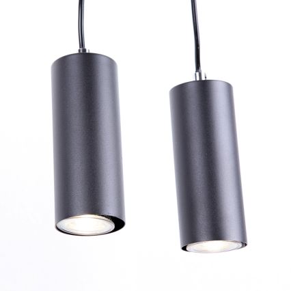 Globo - Luster na užetu 4xGU10/35W/230V crna