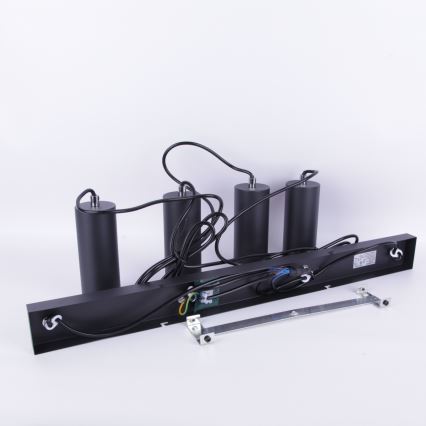 Globo - Luster na užetu 4xGU10/35W/230V crna