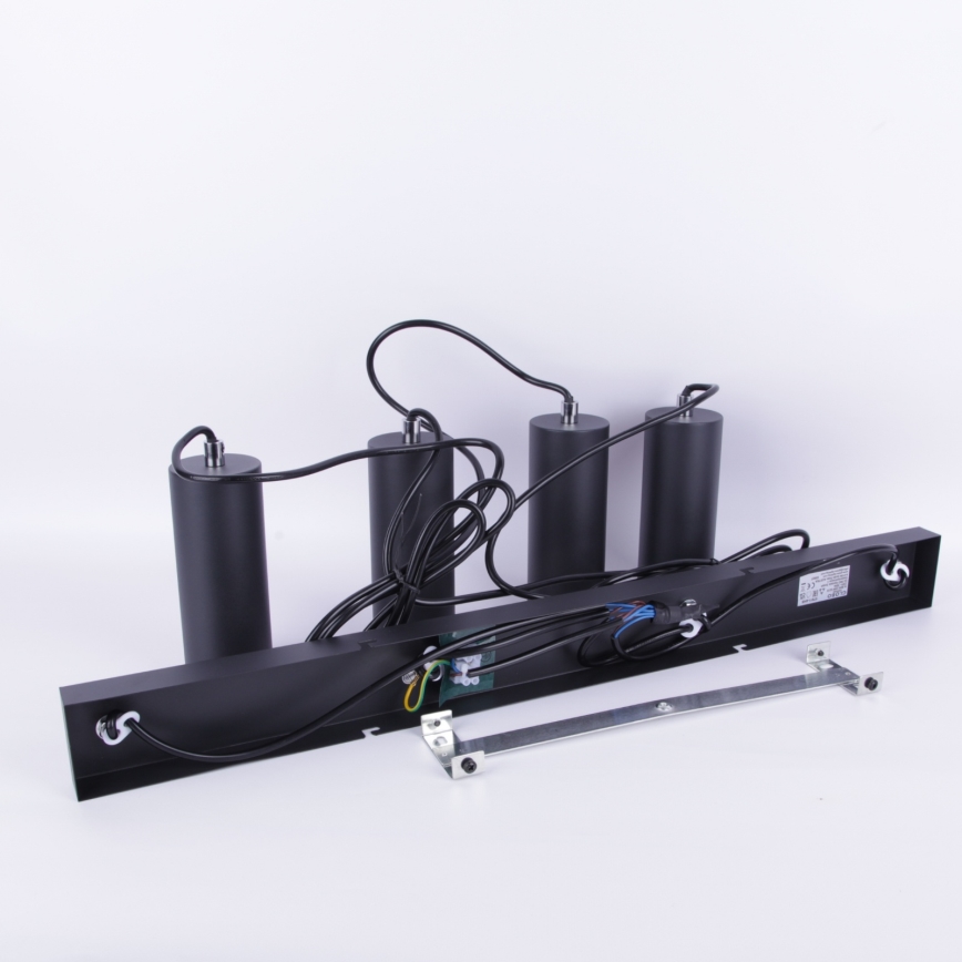 Globo - Luster na užetu 4xGU10/35W/230V crna