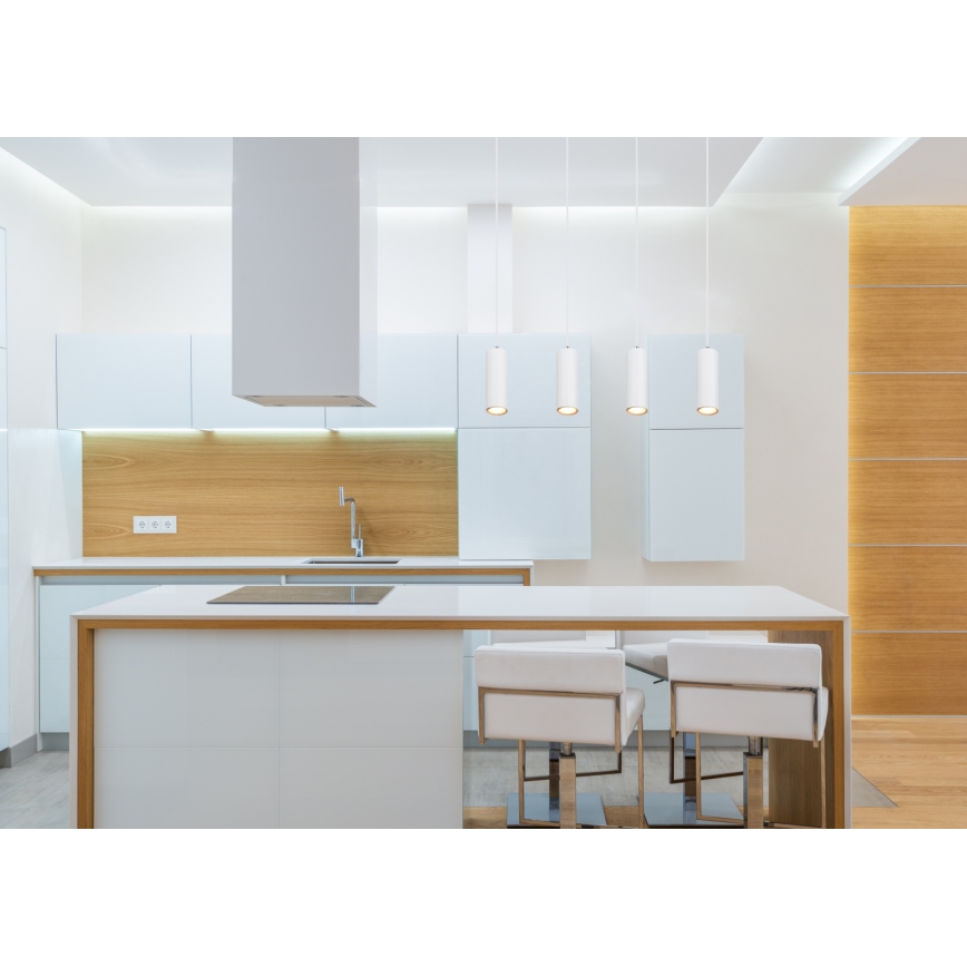 Globo - Luster na užetu 4xGU10/35W/230V bijela