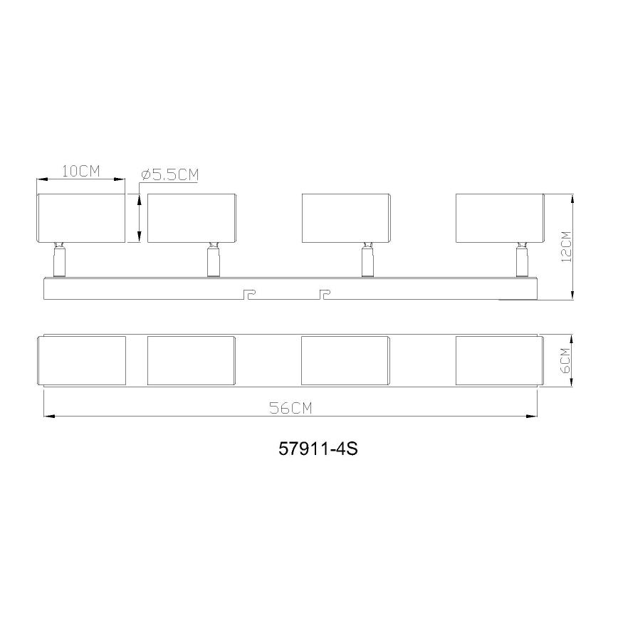 Globo - Spot svjetiljka 4xGU10/35W/230V