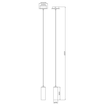 Globo - Luster na sajli 1xGU10/35W/230V crna