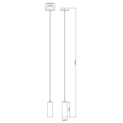Globo - Luster na užetu 1xGU10/35W/230V siva/smeđa