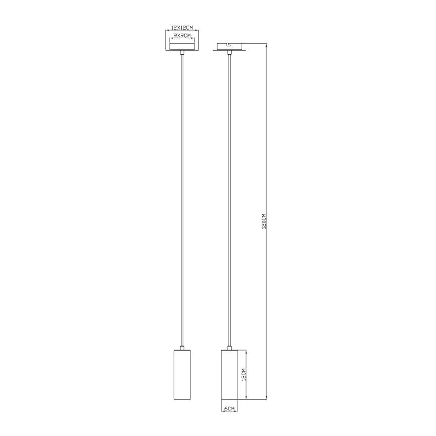 Globo - Luster na sajli 1xGU10/35W/230V crna/mesing