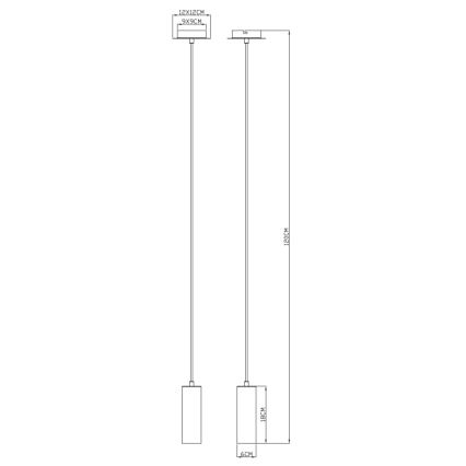 Globo - Luster na užetu 1xGU10/35W/230V bijela