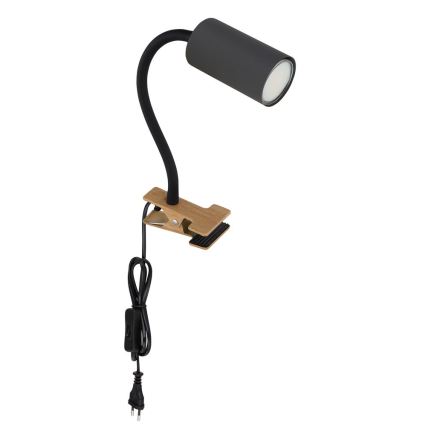 Globo - Fleksibilna lampa s kvačicom 1xGU10/25W/230V siva/smeđa