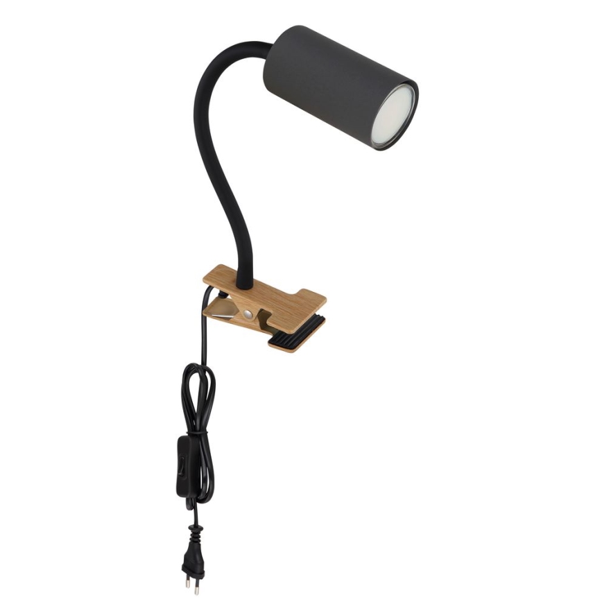 Globo - Fleksibilna lampa s kvačicom 1xGU10/25W/230V siva/smeđa