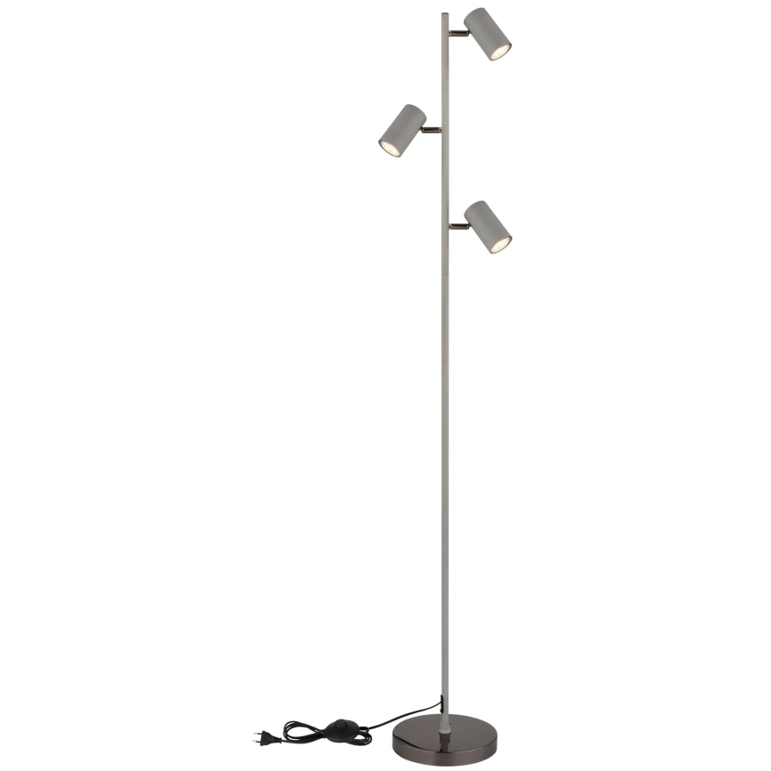 Globo - Podna lampa 3xGU10/5W/230V siva
