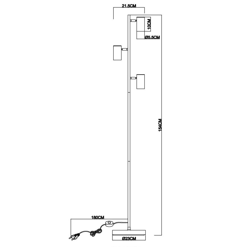 Globo - Podna lampa 3xGU10/5W/230V bež