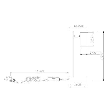 Globo - Stolna lampa 1xGU10/5W/230V narančasta