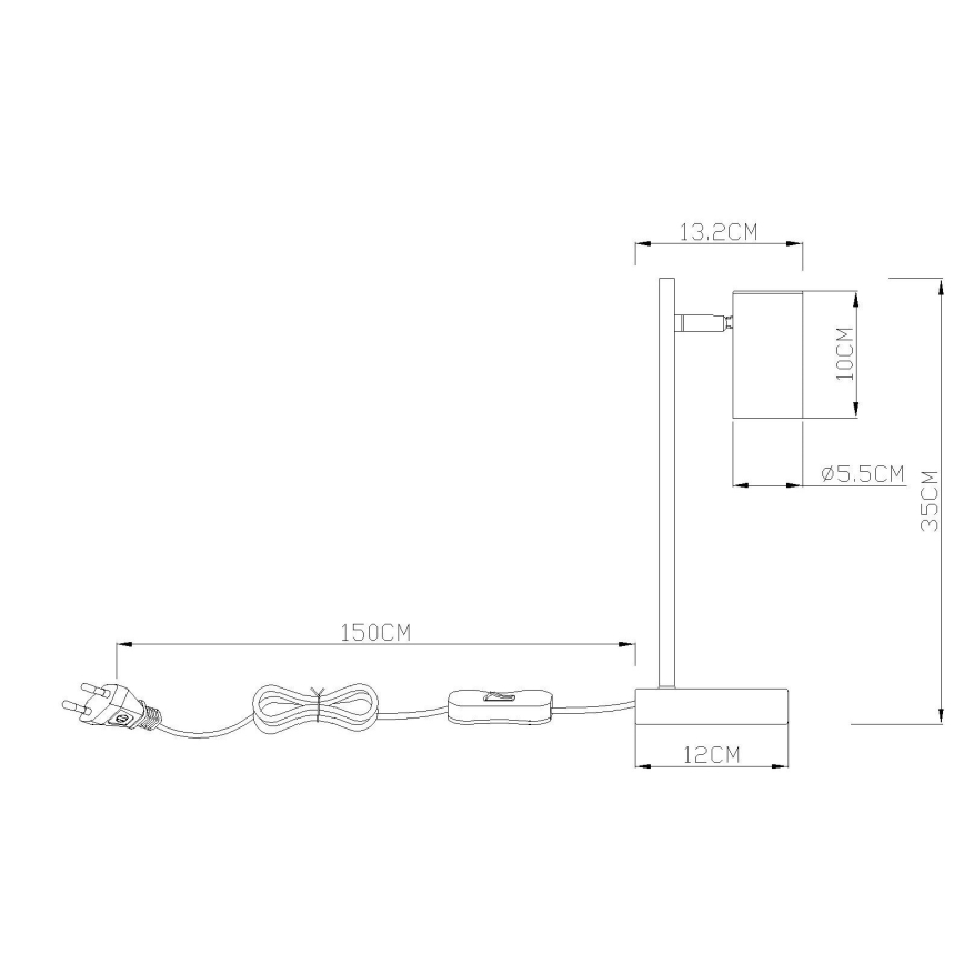 Globo - Stolna lampa 1xGU10/5W/230V siva/antracit