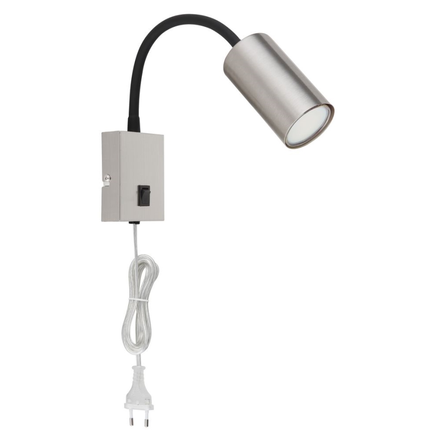 Globo - Fleksibilna zidna lampa 1xGU10/25W/230V crna/mat krom