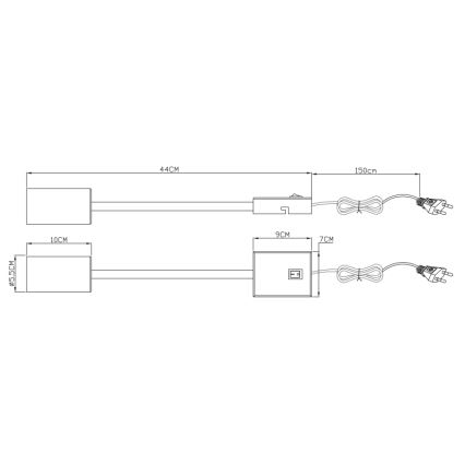 Globo - Fleksibilna zidna lampa 1xGU10/25W/230V crna/mat krom
