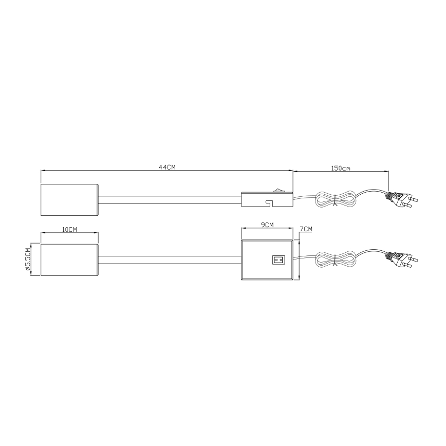Globo - Fleksibilna zidna lampa 1xGU10/25W/230V crna/mat krom