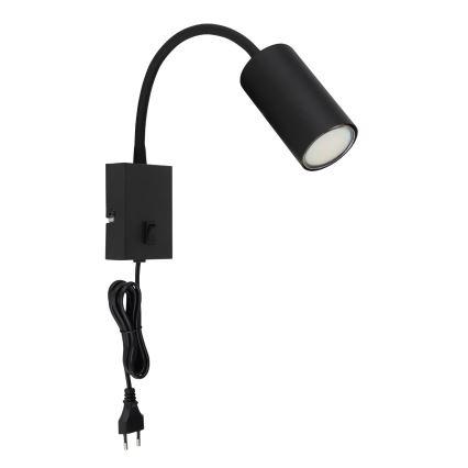 Globo - Fleksibilna zidna lampa 1xGU10/25W/230V crna