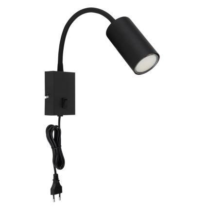 Globo - Fleksibilna zidna lampa 1xGU10/25W/230V crna