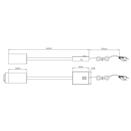 Globo - Fleksibilna zidna lampa ROBBY 1xGU10/25W/230V crna