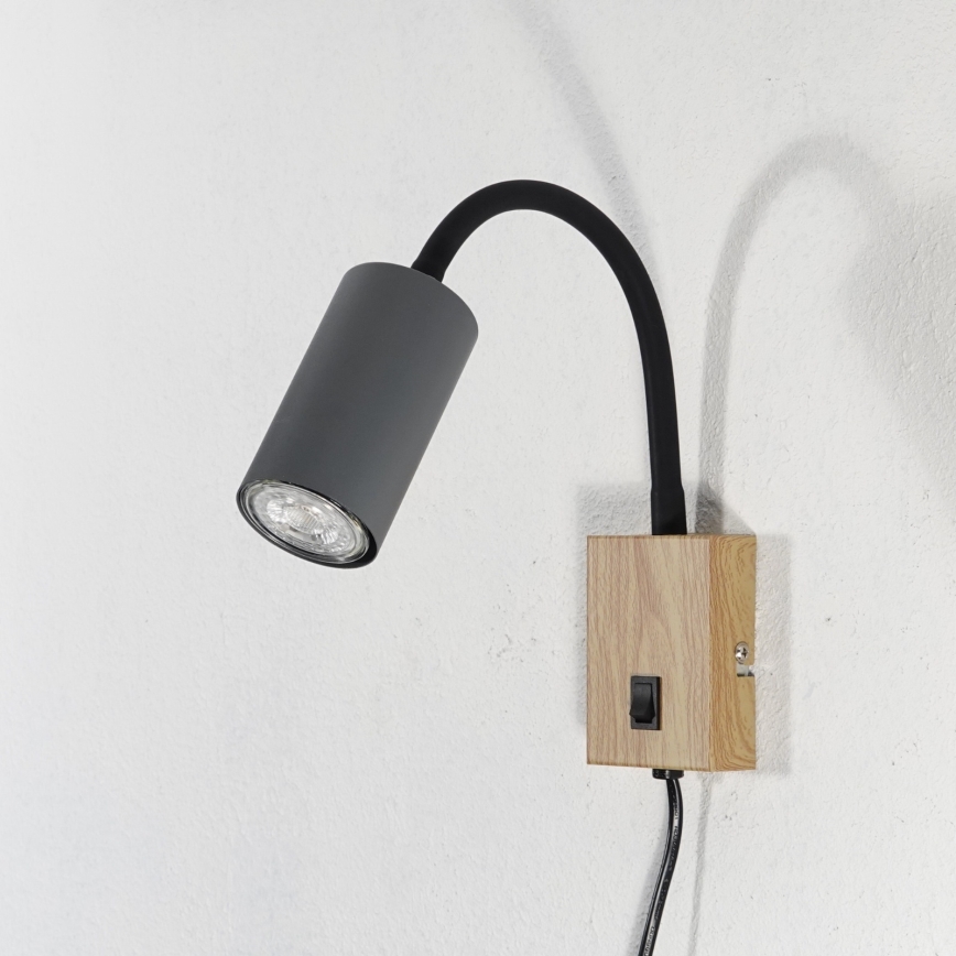 Globo - Fleksibilna zidna lampa 1xGU10/25W/230V siva/smeđa