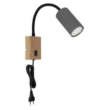 Globo - Fleksibilna zidna lampa 1xGU10/25W/230V siva/smeđa
