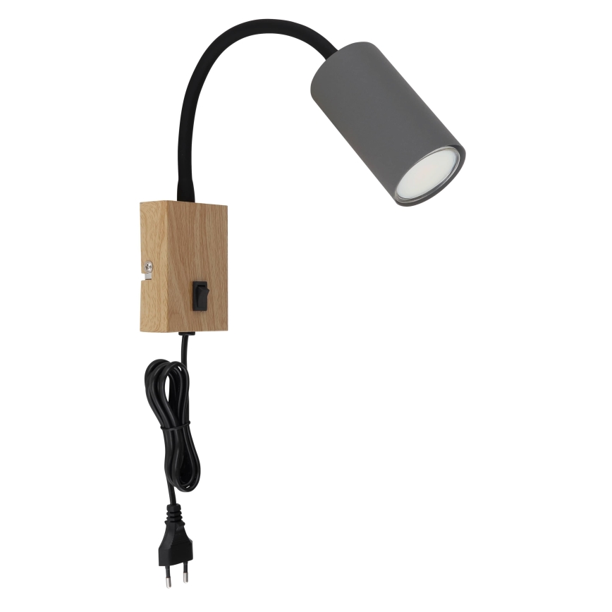 Globo - Fleksibilna zidna lampa 1xGU10/25W/230V siva/smeđa