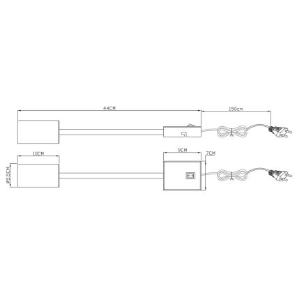 Globo - Fleksibilna zidna lampa 1xGU10/25W/230V crna/mesing