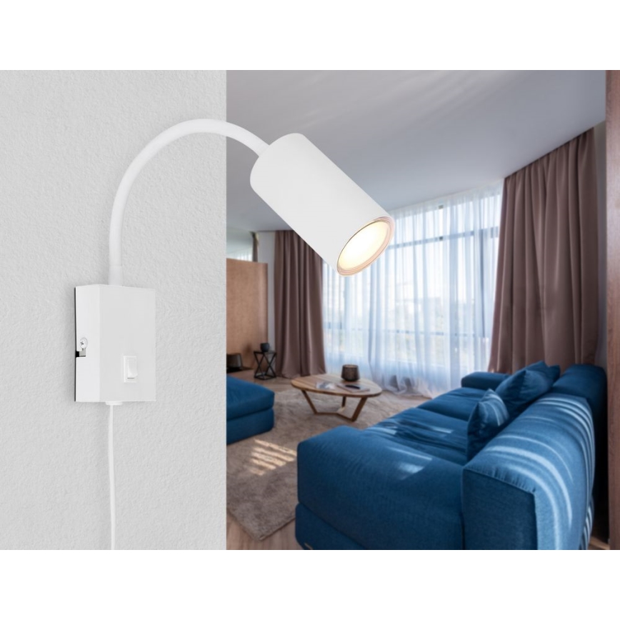 Globo - Fleksibilna zidna lampa 1xGU10/25W/230V bijela