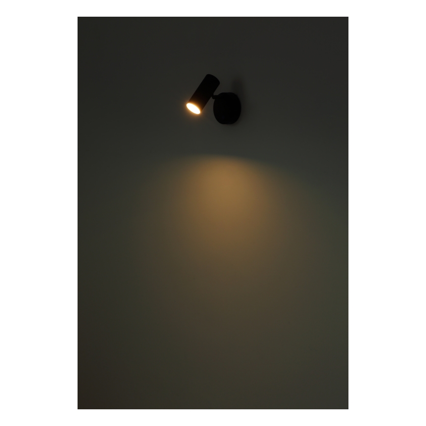 Globo - LED prigušiva punjiva zidna točkasta svjetiljka LED/0,4W/3,7V 1800 mAh crna