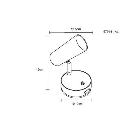 Globo - LED Prigušiva zidna reflektorska svjetiljka LED/0,4W/3,7V 1800 mAh