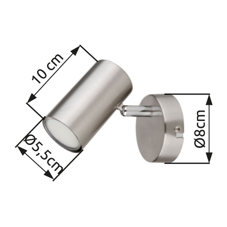 Globo - Zidna reflektorska svjetiljka 1xGU10/25W/230V mat krom