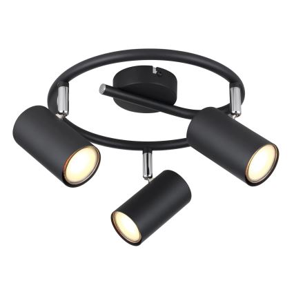Globo - Reflektorska svjetiljka 3xGU10/25W/230V crna