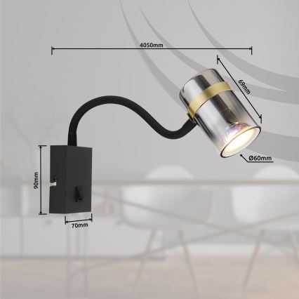 Globo - Fleksibilna stolna lampa 1xGU10/8W/230V