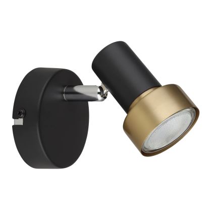 Globo - Zidna reflektorska svjetiljka 1xGU10/25W/230V crna/zlatna