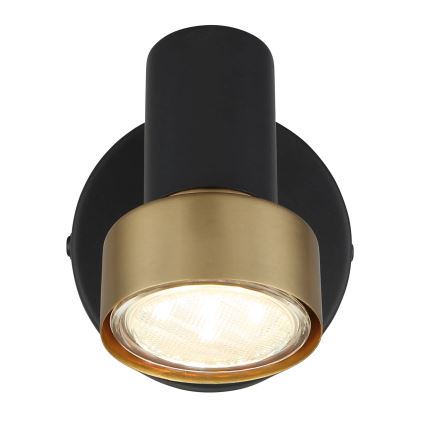 Globo - Zidna reflektorska svjetiljka 1xGU10/25W/230V crna/zlatna