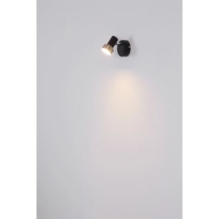 Globo - Zidna reflektorska svjetiljka 1xGU10/25W/230V crna/srebrna