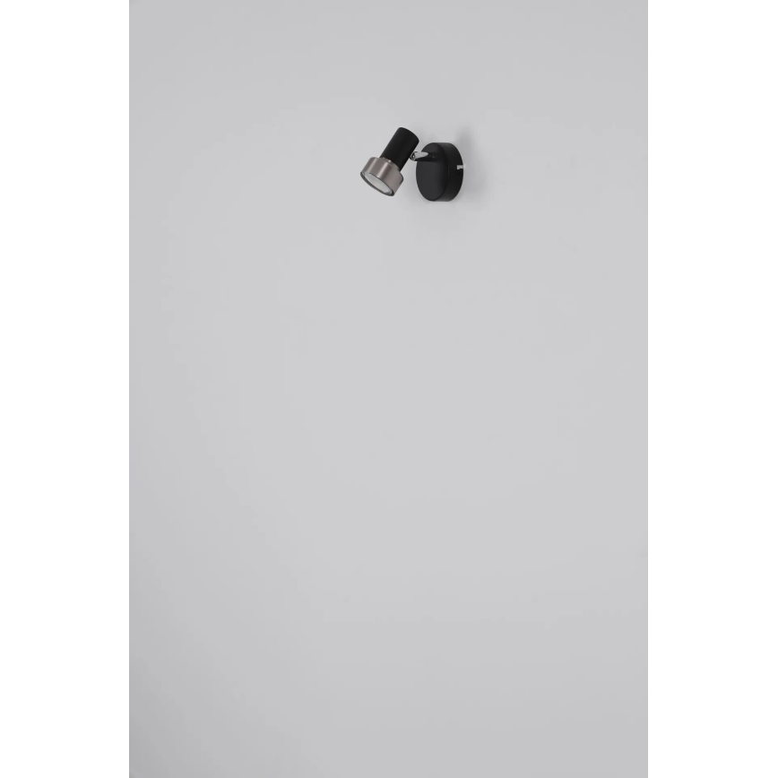 Globo - Zidna reflektorska svjetiljka 1xGU10/25W/230V crna/srebrna
