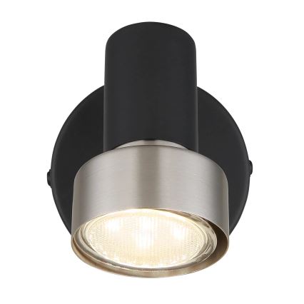 Globo - Zidna reflektorska svjetiljka 1xGU10/25W/230V crna/srebrna