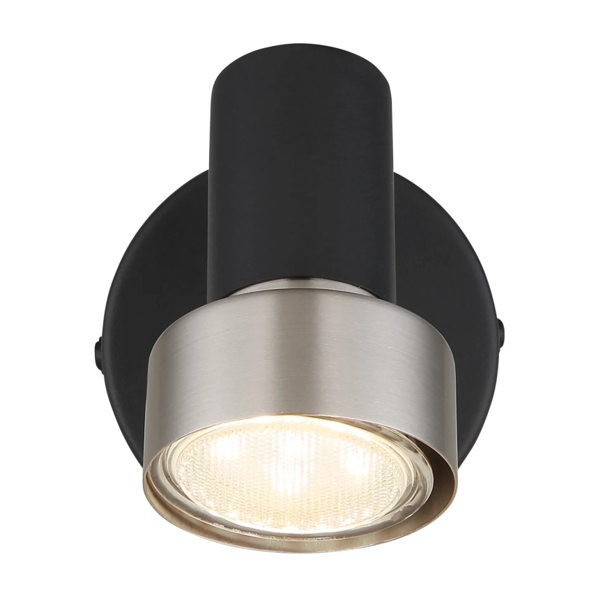Globo - Zidna reflektorska svjetiljka 1xGU10/25W/230V crna/srebrna