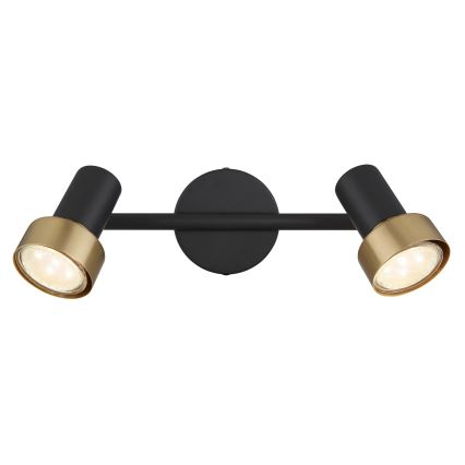Globo - Reflektorska svjetiljka  2xGU10/25W/230V crna/zlatna