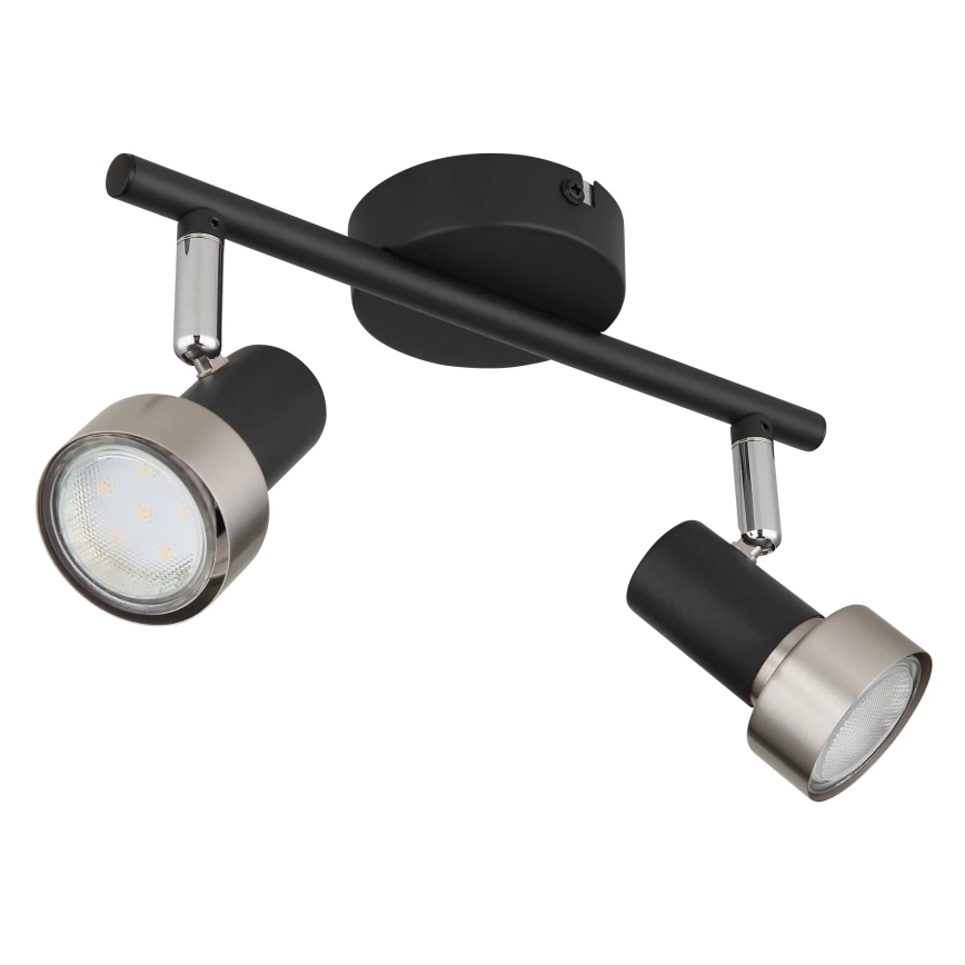 Globo - Reflektorska svjetiljka  2xGU10/25W/230V crna/srebrna