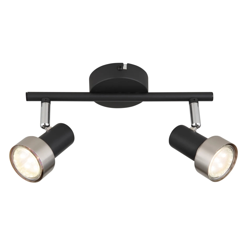 Globo - Reflektorska svjetiljka  2xGU10/25W/230V crna/srebrna