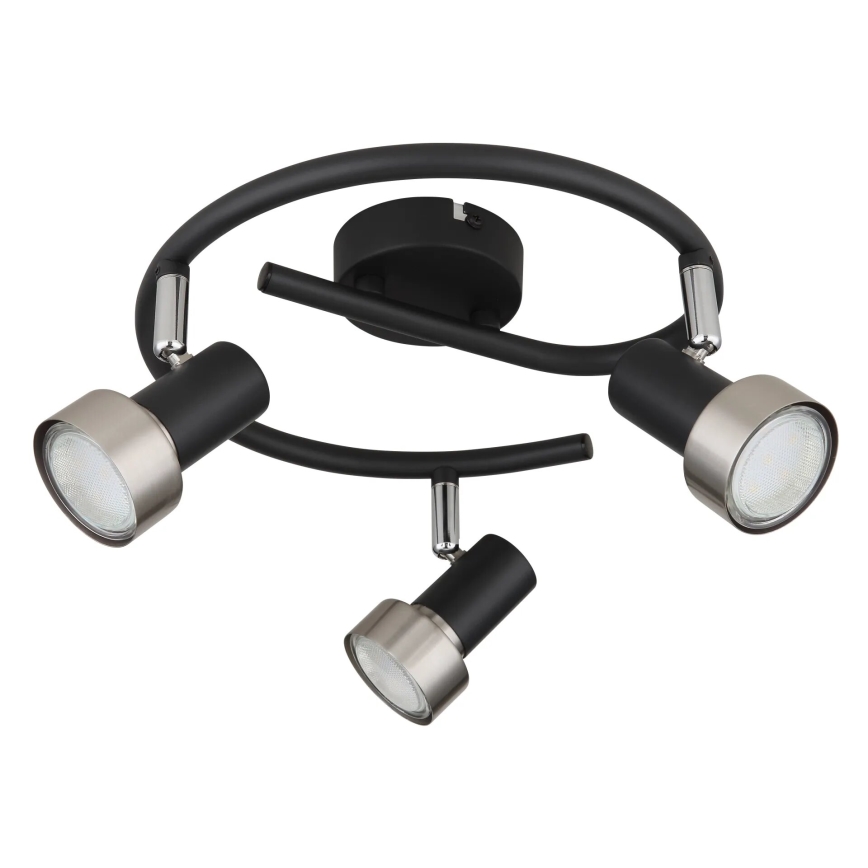 Globo - Reflektorska svjetiljka  3xGU10/25W/230V crna/srebrna