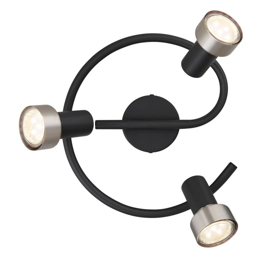 Globo - Reflektorska svjetiljka  3xGU10/25W/230V crna/srebrna