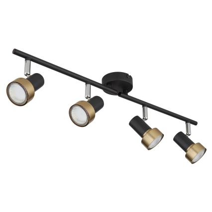Globo - Reflektorska svjetiljka  4xGU10/25W/230V crna/zlatna