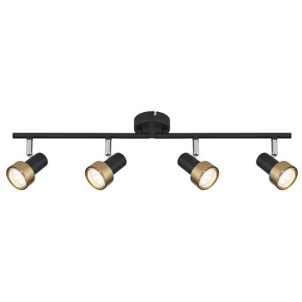 Globo - Reflektorska svjetiljka  4xGU10/25W/230V crna/zlatna
