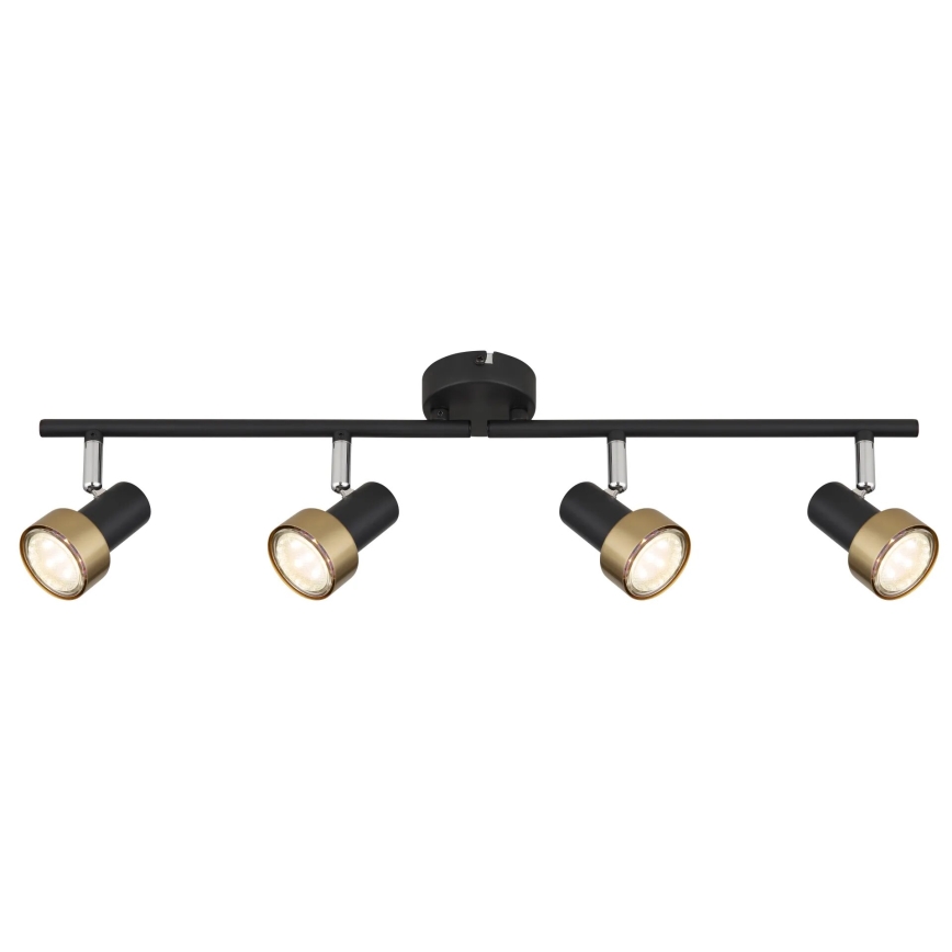 Globo - Reflektorska svjetiljka  4xGU10/25W/230V crna/zlatna