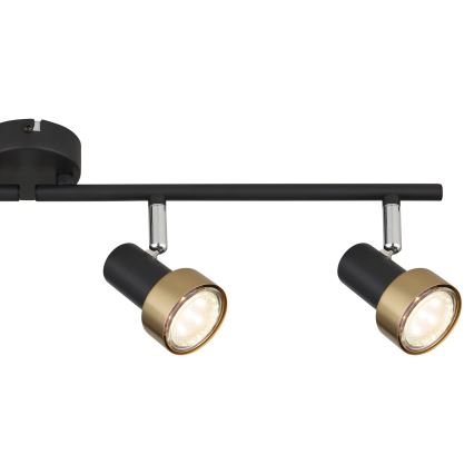 Globo - Reflektorska svjetiljka  4xGU10/25W/230V crna/zlatna